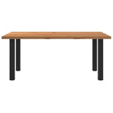 Eettafel rechthoekig 180x100x74 cm massief eikenhout lichtbruin - AllerleiShop