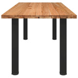 Eettafel rechthoekig 180x100x74 cm massief eikenhout lichtbruin - AllerleiShop