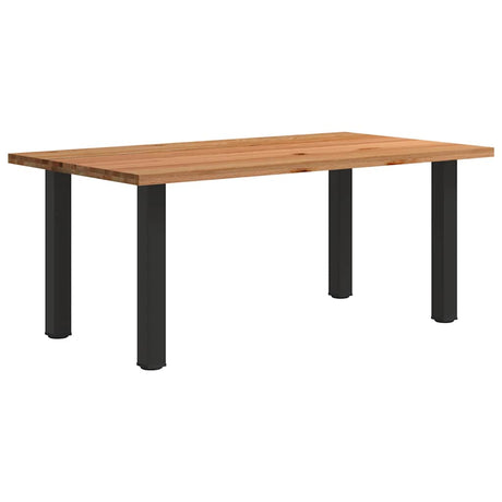 Eettafel rechthoekig 180x100x74 cm massief eikenhout lichtbruin - AllerleiShop