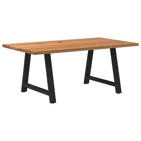 Eettafel rechthoekig 180x100x74 cm massief eikenhout lichtbruin - AllerleiShop