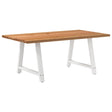 Eettafel rechthoekig 180x100x74 cm massief eikenhout lichtbruin - AllerleiShop