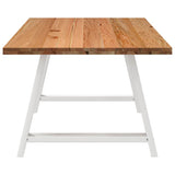 Eettafel rechthoekig 180x100x74 cm massief eikenhout lichtbruin - AllerleiShop