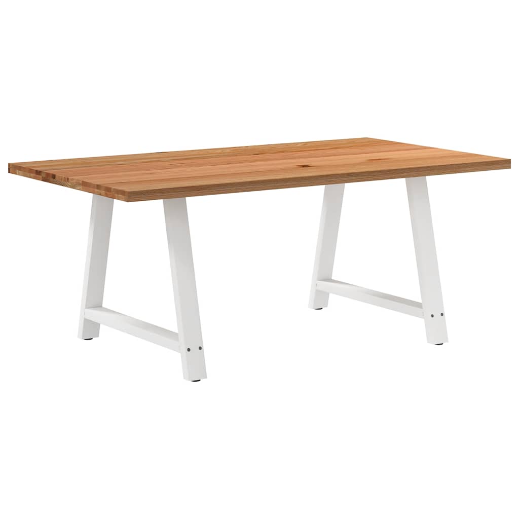 Eettafel rechthoekig 180x100x74 cm massief eikenhout lichtbruin - AllerleiShop