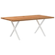 Eettafel rechthoekig 180x100x74 cm massief eikenhout lichtbruin - AllerleiShop