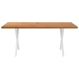 Eettafel rechthoekig 180x100x74 cm massief eikenhout lichtbruin - AllerleiShop