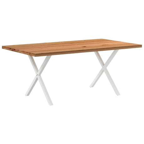 Eettafel rechthoekig 180x100x74 cm massief eikenhout lichtbruin - AllerleiShop