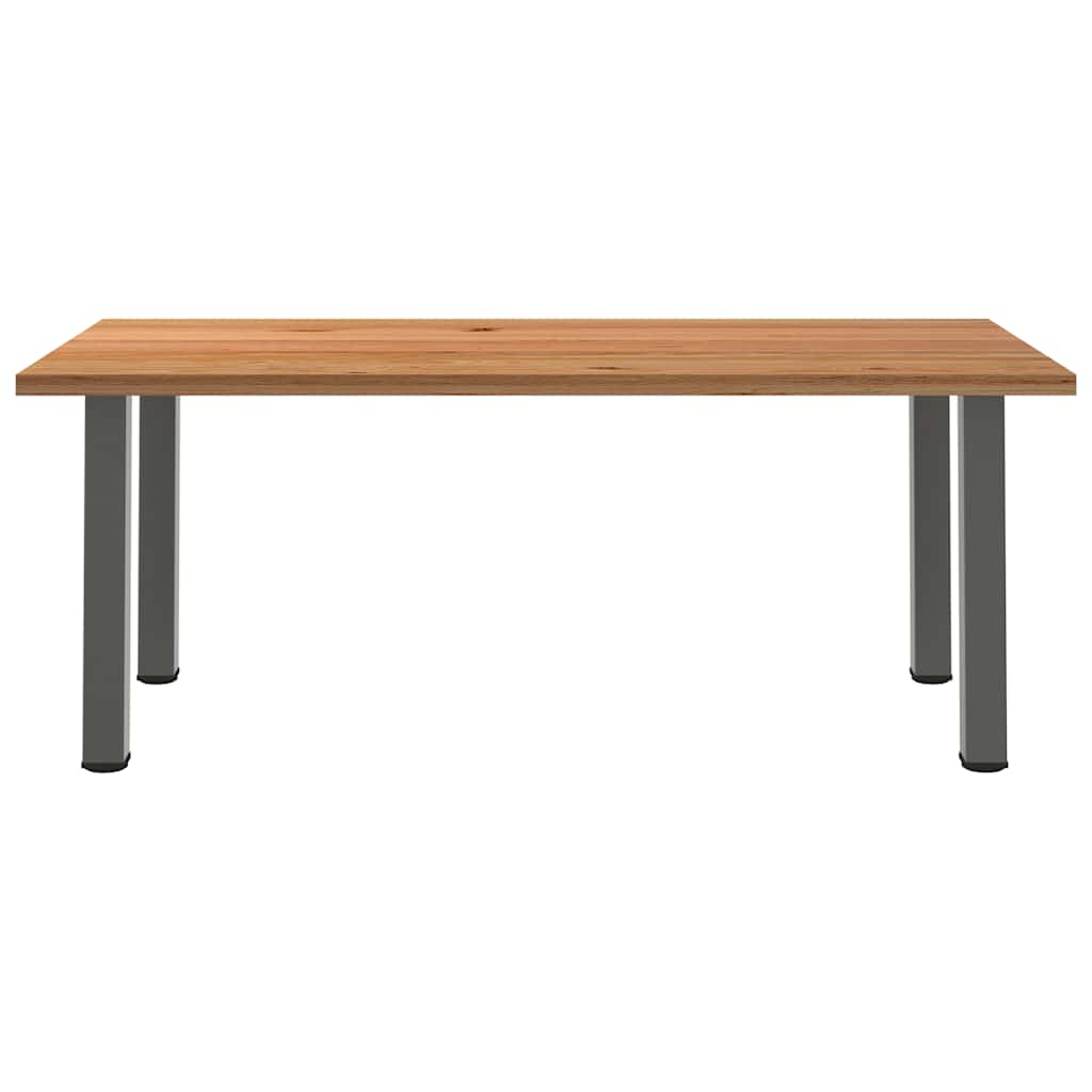 Eettafel rechthoekig 200x100x74 cm massief eikenhout lichtbruin - AllerleiShop