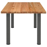 Eettafel rechthoekig 200x100x74 cm massief eikenhout lichtbruin - AllerleiShop