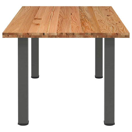 Eettafel rechthoekig 200x100x74 cm massief eikenhout lichtbruin - AllerleiShop