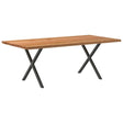 Eettafel rechthoekig 200x100x74 cm massief eikenhout lichtbruin - AllerleiShop