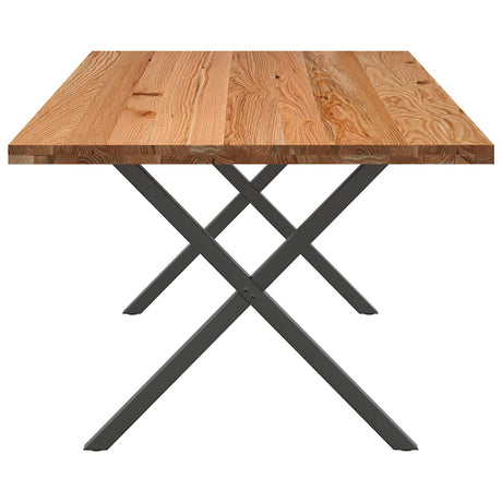 Eettafel rechthoekig 200x100x74 cm massief eikenhout lichtbruin - AllerleiShop