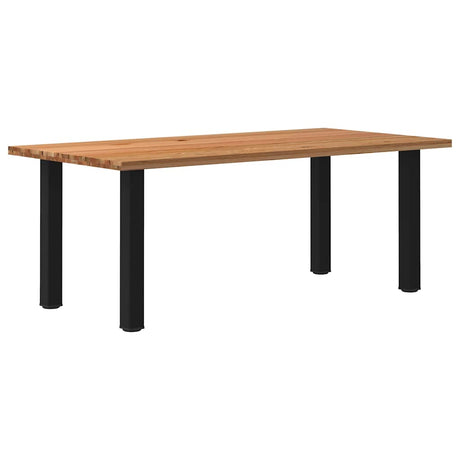 Eettafel rechthoekig 200x100x74 cm massief eikenhout lichtbruin - AllerleiShop