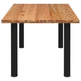 Eettafel rechthoekig 200x100x74 cm massief eikenhout lichtbruin - AllerleiShop