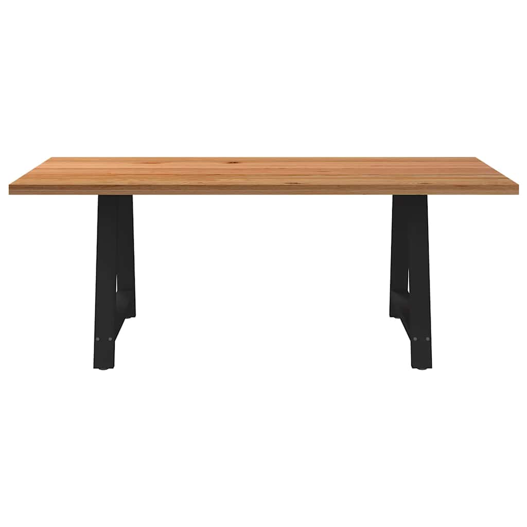 Eettafel rechthoekig 200x100x74 cm massief eikenhout lichtbruin - AllerleiShop