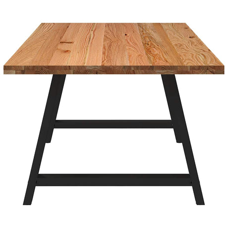 Eettafel rechthoekig 200x100x74 cm massief eikenhout lichtbruin - AllerleiShop