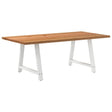 Eettafel rechthoekig 200x100x74 cm massief eikenhout lichtbruin - AllerleiShop