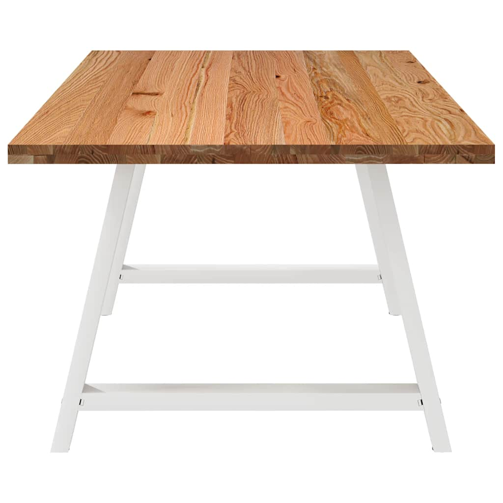 Eettafel rechthoekig 200x100x74 cm massief eikenhout lichtbruin - AllerleiShop