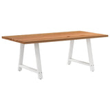 Eettafel rechthoekig 200x100x74 cm massief eikenhout lichtbruin - AllerleiShop