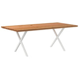 Eettafel rechthoekig 200x100x74 cm massief eikenhout lichtbruin - AllerleiShop