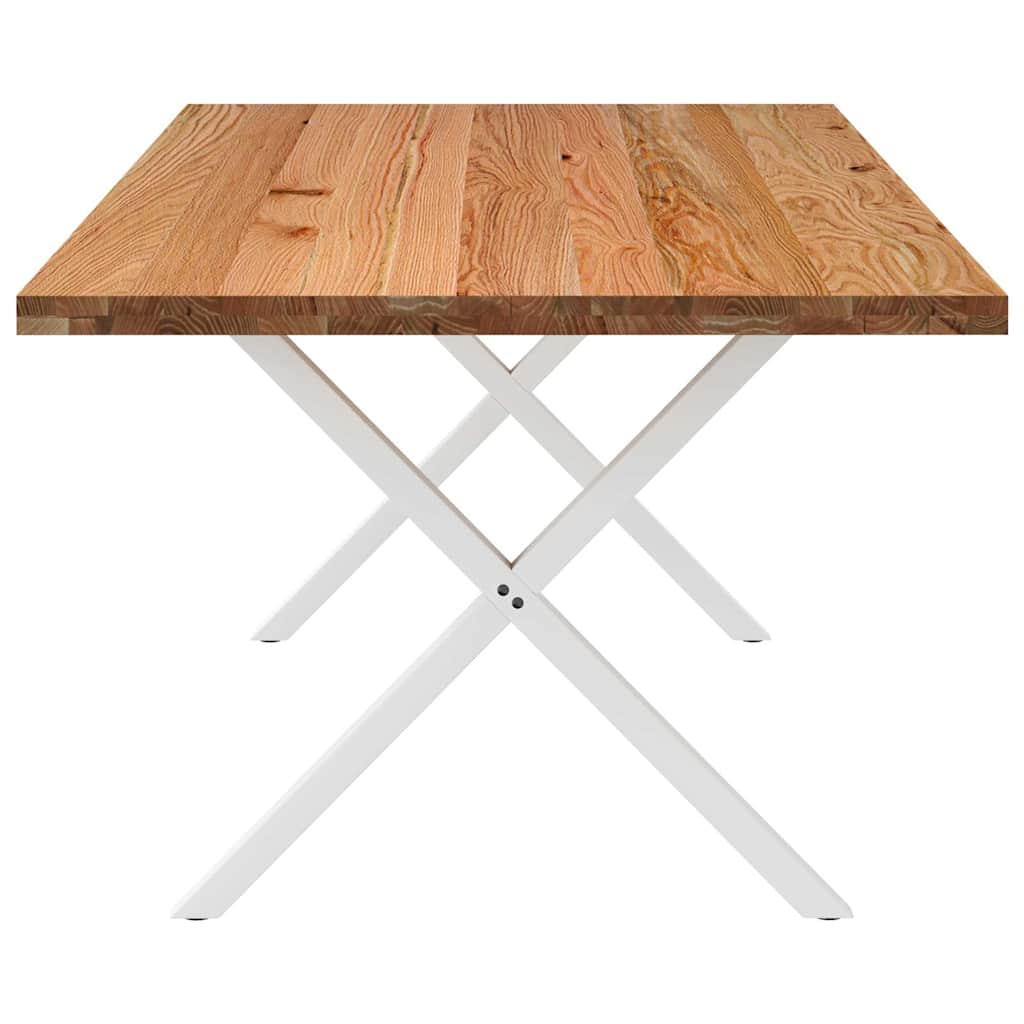 Eettafel rechthoekig 200x100x74 cm massief eikenhout lichtbruin - AllerleiShop