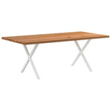 Eettafel rechthoekig 200x100x74 cm massief eikenhout lichtbruin - AllerleiShop