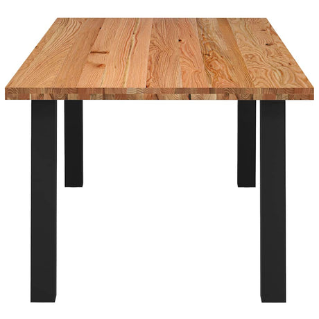 Eettafel rechthoekig 220x100x74 cm massief eikenhout lichtbruin - AllerleiShop