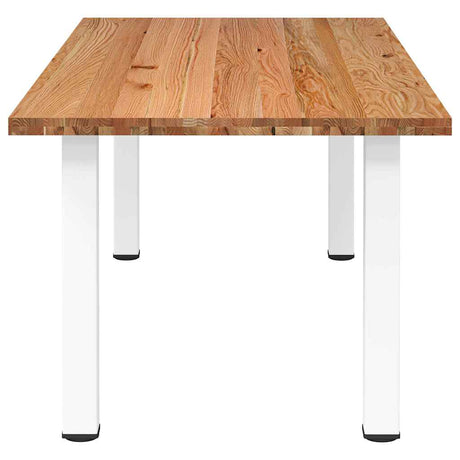 Eettafel rechthoekig 220x100x74 cm massief eikenhout lichtbruin - AllerleiShop