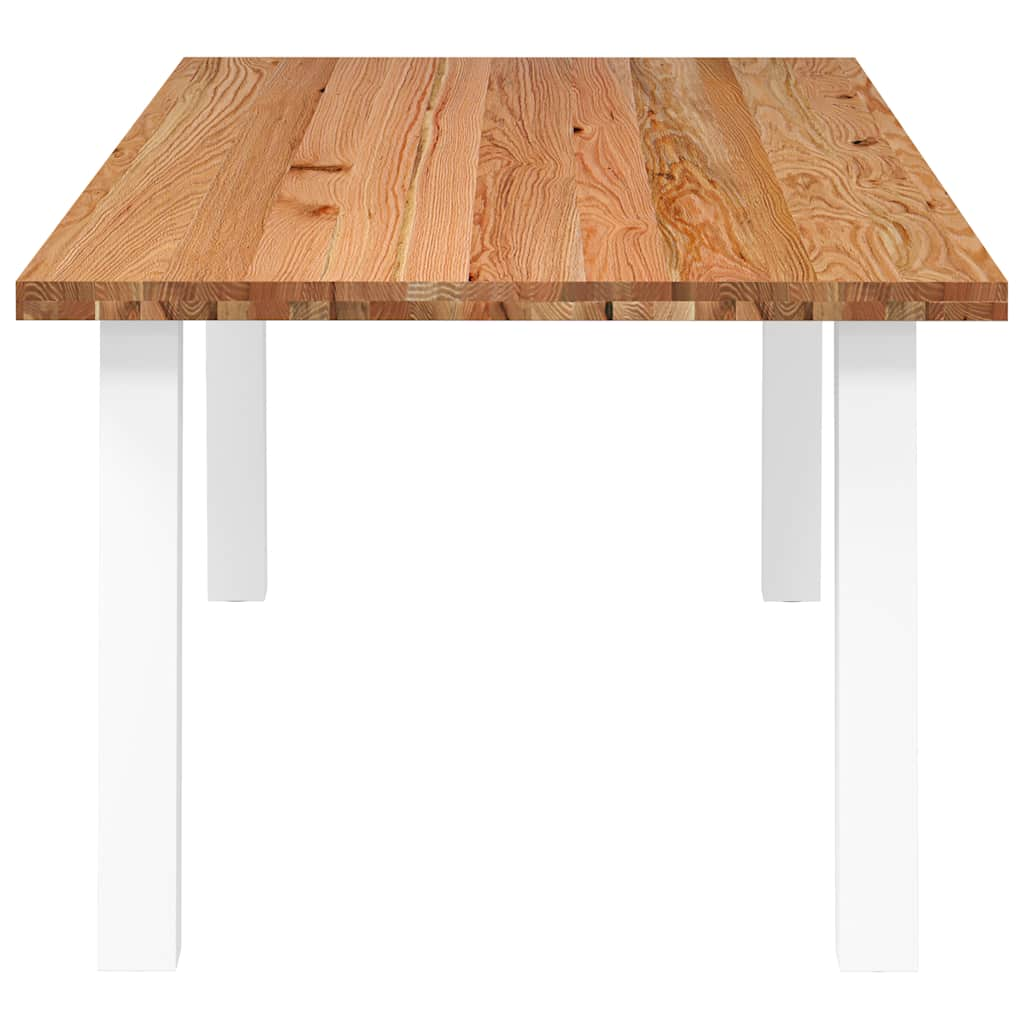 Eettafel rechthoekig 220x100x74 cm massief eikenhout lichtbruin - AllerleiShop