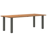 Eettafel rechthoekig 240x100x74 cm massief eikenhout lichtbruin - AllerleiShop