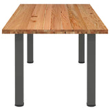 Eettafel rechthoekig 240x100x74 cm massief eikenhout lichtbruin - AllerleiShop