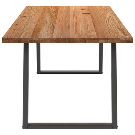 Eettafel rechthoekig 240x100x74 cm massief eikenhout lichtbruin - AllerleiShop