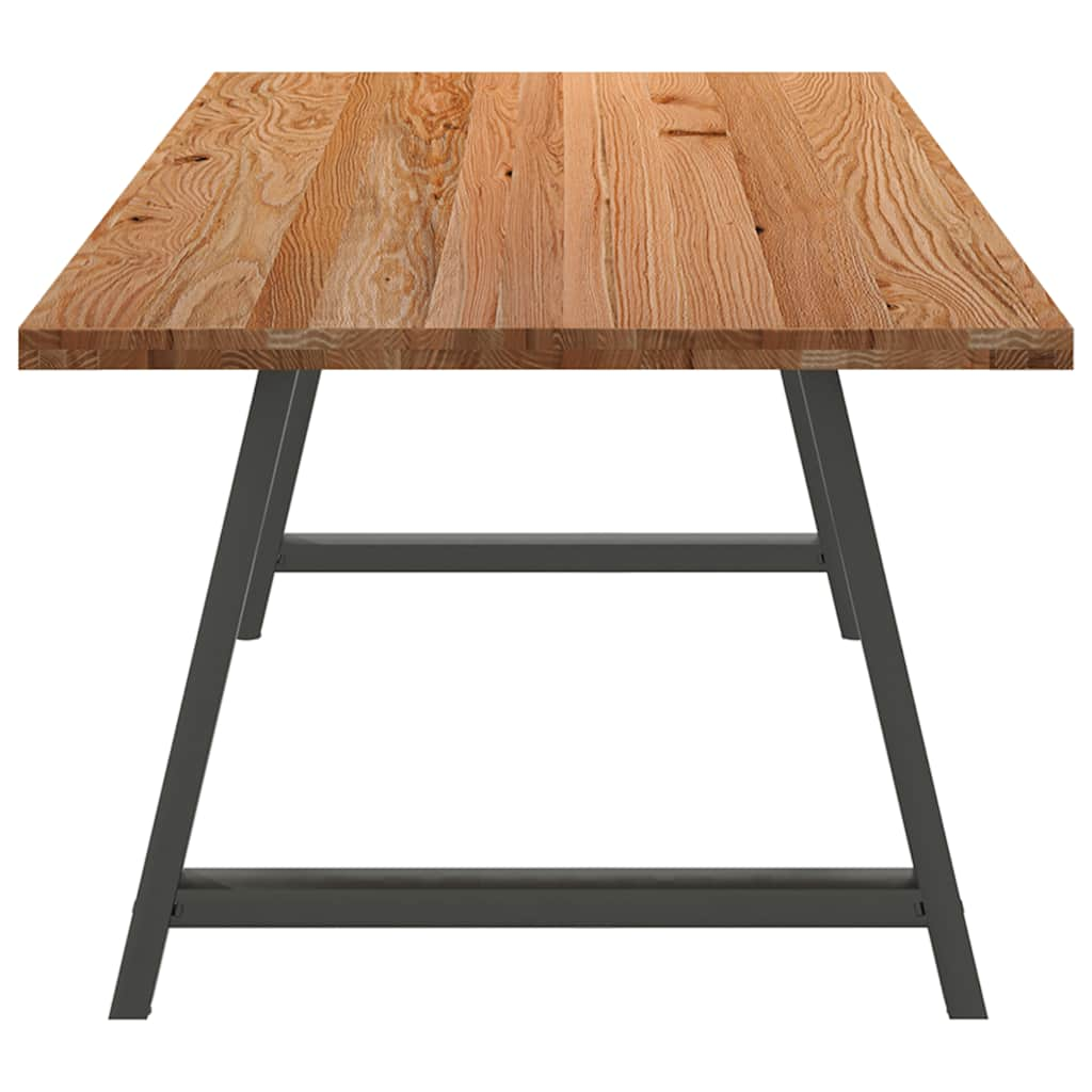 Eettafel rechthoekig 240x100x74 cm massief eikenhout lichtbruin - AllerleiShop