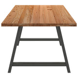 Eettafel rechthoekig 240x100x74 cm massief eikenhout lichtbruin - AllerleiShop