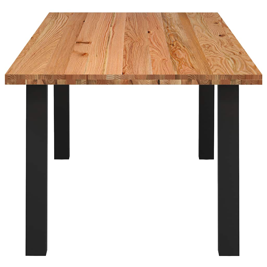 Eettafel rechthoekig 240x100x74 cm massief eikenhout lichtbruin - AllerleiShop