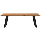 Eettafel rechthoekig 240x100x74 cm massief eikenhout lichtbruin - AllerleiShop