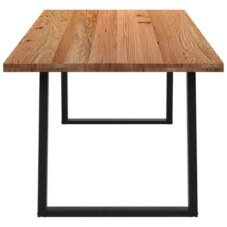 Eettafel rechthoekig 240x100x74 cm massief eikenhout lichtbruin - AllerleiShop