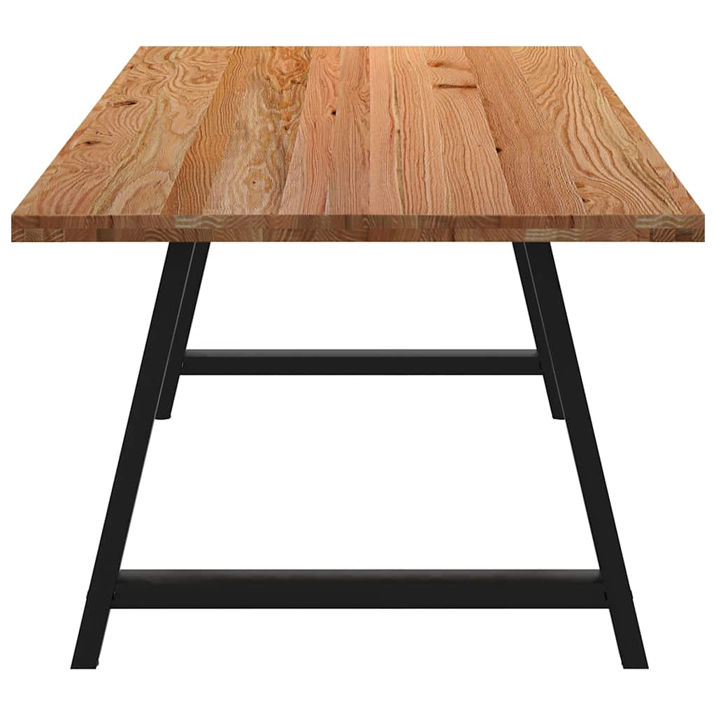 Eettafel rechthoekig 240x100x74 cm massief eikenhout lichtbruin - AllerleiShop