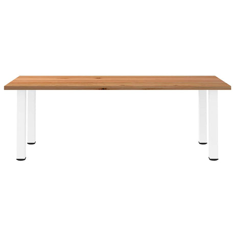 Eettafel rechthoekig 240x100x74 cm massief eikenhout lichtbruin - AllerleiShop