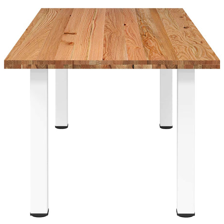 Eettafel rechthoekig 240x100x74 cm massief eikenhout lichtbruin - AllerleiShop