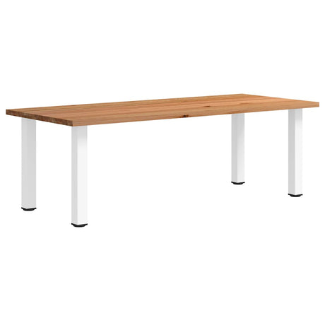 Eettafel rechthoekig 240x100x74 cm massief eikenhout lichtbruin - AllerleiShop