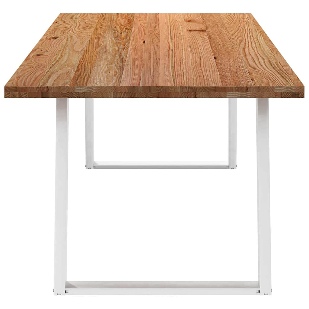 Eettafel rechthoekig 240x100x74 cm massief eikenhout lichtbruin - AllerleiShop