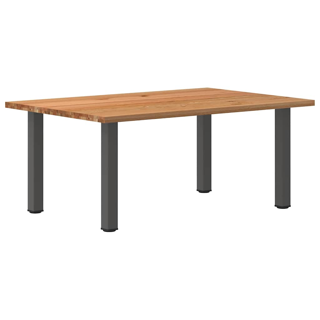 Eettafel rechthoekig 180x120x74 cm massief eikenhout lichtbruin - AllerleiShop