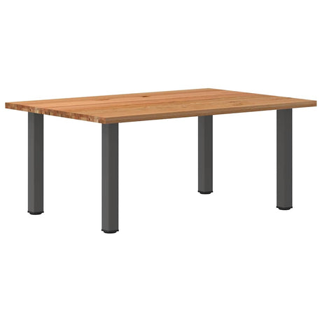 Eettafel rechthoekig 180x120x74 cm massief eikenhout lichtbruin - AllerleiShop