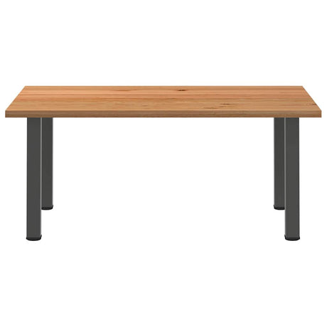 Eettafel rechthoekig 180x120x74 cm massief eikenhout lichtbruin - AllerleiShop