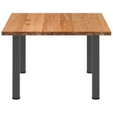 Eettafel rechthoekig 180x120x74 cm massief eikenhout lichtbruin - AllerleiShop