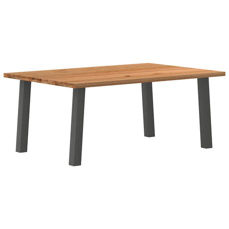 Eettafel rechthoekig 180x120x74 cm massief eikenhout lichtbruin - AllerleiShop