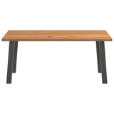 Eettafel rechthoekig 180x120x74 cm massief eikenhout lichtbruin - AllerleiShop