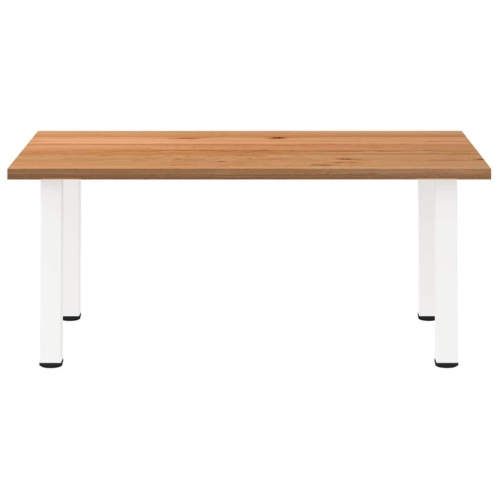 Eettafel rechthoekig 180x120x74 cm massief eikenhout lichtbruin - AllerleiShop