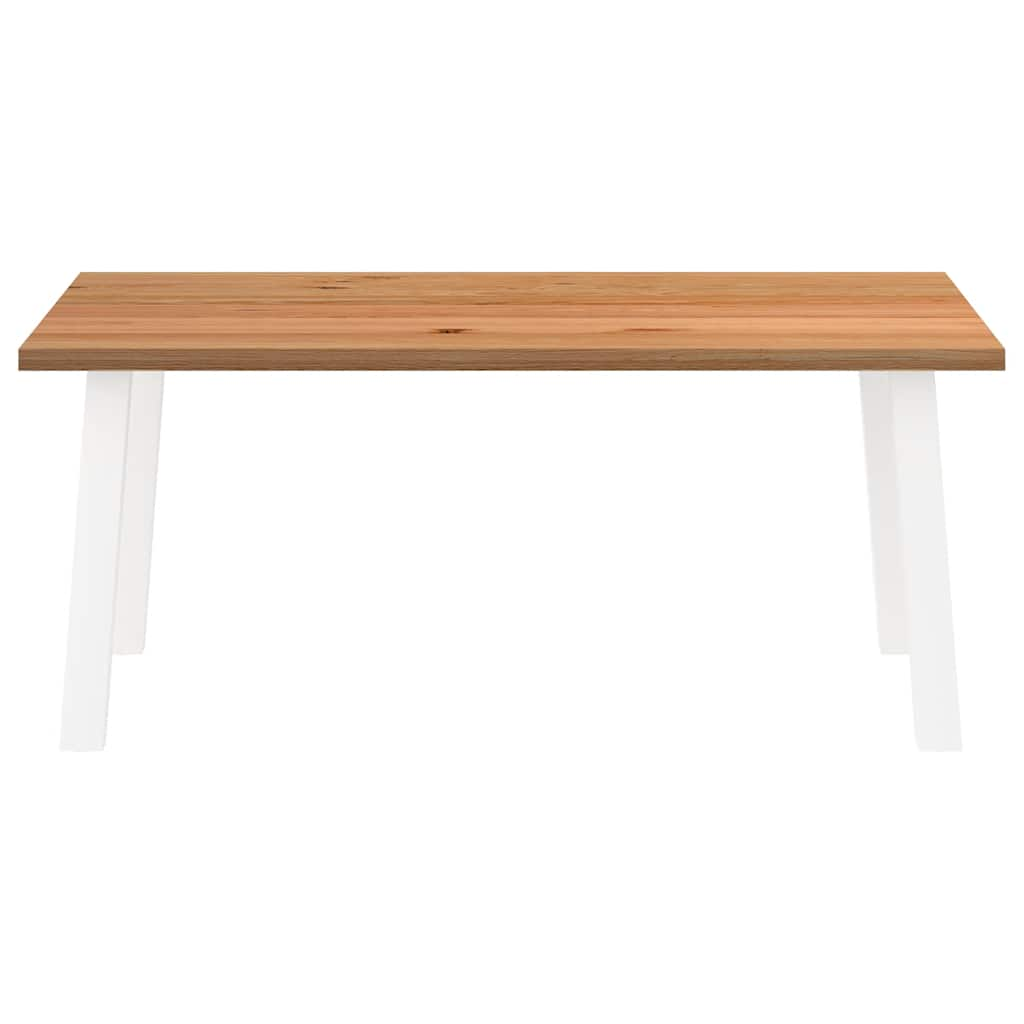 Eettafel rechthoekig 180x120x74 cm massief eikenhout lichtbruin - AllerleiShop