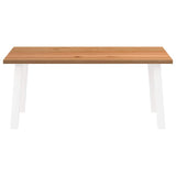 Eettafel rechthoekig 180x120x74 cm massief eikenhout lichtbruin - AllerleiShop